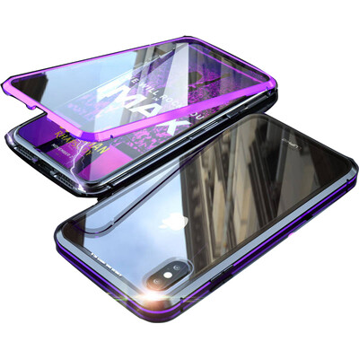 

Luxury 360 Degree Phone Protective Magnetic Case For iPhone XS Max XR X 7 8 Plus 8Plus coque iPhonex Brand Full Body Men Cover