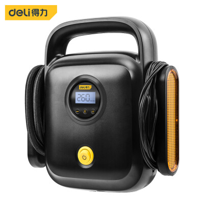 

Deli deli preset tire pressure digital display car air pump car tire 12v portable electric air pump black DL8065