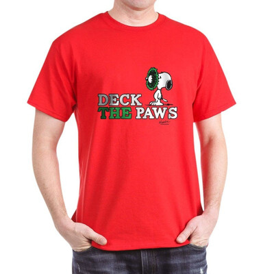 

CafePress Snoopy Deck The Paws - 100 Cotton T-Shirt