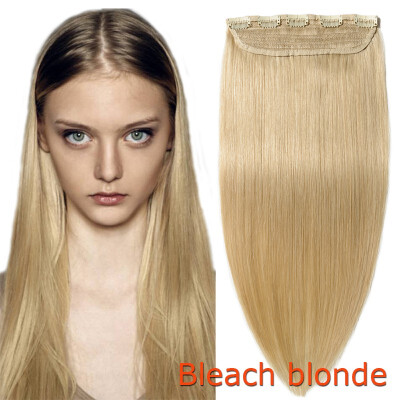 

16-24inch Human Hair 34 Full Head 1 Piece 5 Clips Long Thick Soft Silky Straight for Women Beauty