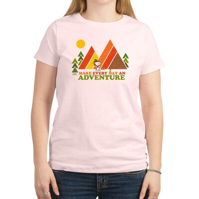 

CafePress - Snoopy-Make Every Day an Adv Womens Light T-Shirt - Womens Cotton T-Shirt Crew Neck Comfortable & Soft Classic Tee