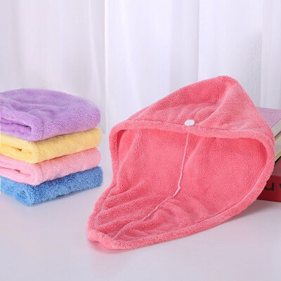 

Coral Cashmere Dry Hair Cap Fast Water Absorption Hat Shower Cap