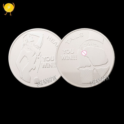 

Sexy girl decision commemorative coin gold plated silver artistic gifts pursuit of freedom challenge coins collection