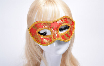 

Halloween mask masquerade party mens mask flannel half face mask - cloth flat lace mask
