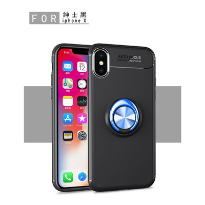 

Fivice iphone X case TPU metal ring shell magnetic bracket soft shell