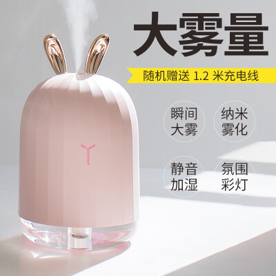 

Fun girl birthday gift Christmas gift to friends Meng pet humidifier pregnant women baby bedroom USB ultra-quiet home office car desktop hydrating spray - Meng rabbit powder