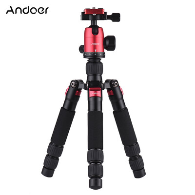 

Andoer DT-02 Mini Portable Desktop Tripod Stand Aluminum Alloy with Ball Head Quick Release Plate Carry Bag for Canon Nikon Sony D