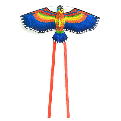 

Colorful Cartoon Parrot Kite Outdoor Sport Single Line Flying Kite with Tail 50m Flying Line for Kids Adults