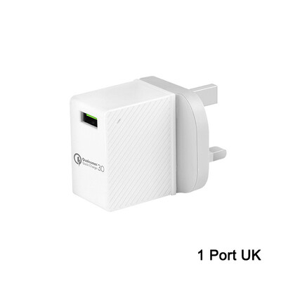 

HOCO 18W Phone USB Charger Quick Charge QC30 Fast Mobile Phone Charger 3 Port USB Adapter EU US UK Plugs for Samsung Galaxy S8