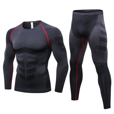 

Mens Sport Suits Quick DryCompression Clothes Sports Joggers Training Gym Fitness Tracksuits Running Set