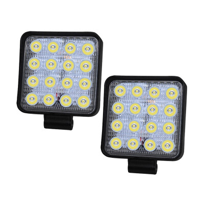 

1pair Car working led light bar 6000k super bright roof light car inspection lamp headlights 12v 48w auxiliary lamp spotlight