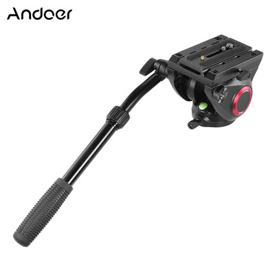 

Andoer TP-65 Aluminum Alloy Fluid Drag Head Hydraulic Head Three-dimensional Tripod Head 360° Panoramic Shooting for Photography a