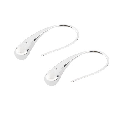 

New Fashion Jewelry Teardrop Hook Stainless Steel Silver Hoop Earrings