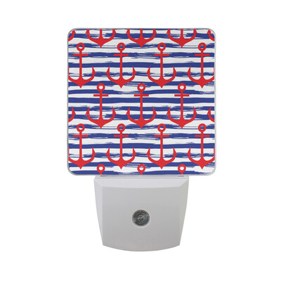 

ALAZA LED Night Light With Smart Dusk To Dawn SensorSet Of Anchors Symbol Plug In Night Light