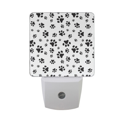 

ALAZA LED Night Light With Smart Dusk To Dawn SensorDog Bees Flowers Heart Plug In Night Light