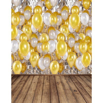 

Golden Balloon Photo Backdrop 57FT Vinyl Fabric Cloth Digital Printing Photo Background s-2120