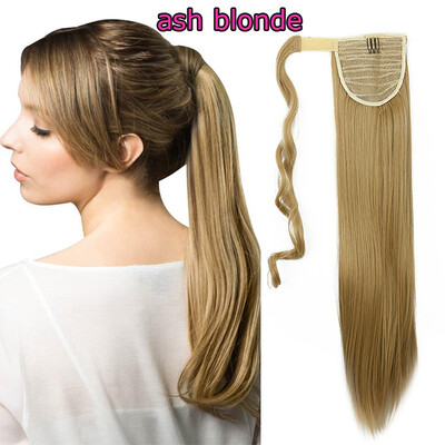

Hot Sell Sexy Long Straight Curly Tie upWrap Around Ponytail Clip in Hair Extensions 17-26 inch