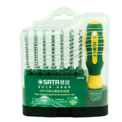 

World SATA 09346 16 sets of head screwdriver set of screwdriver set of word cross flower screwdriver screwdriver tool