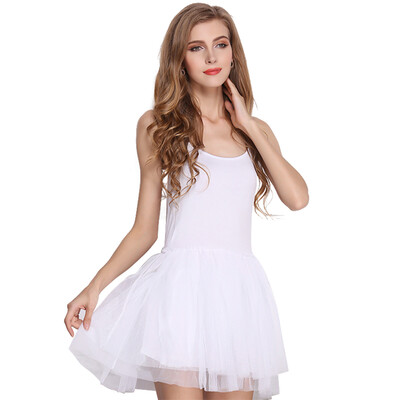 

Womens Sexy Net Yarn Render Sleeveless Dress