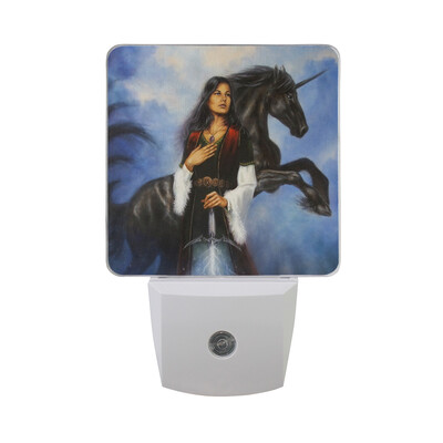 

ALAZA LED Night Light With Smart Dusk To Dawn SensorOwl Abstract Animal Plug In Night Light