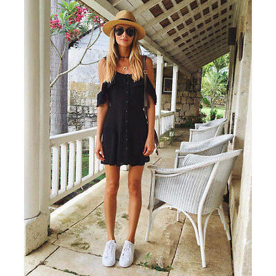 

Women Summer Boho Short Maxi Dress Evening Cocktail Party Beach Dresses Sundress