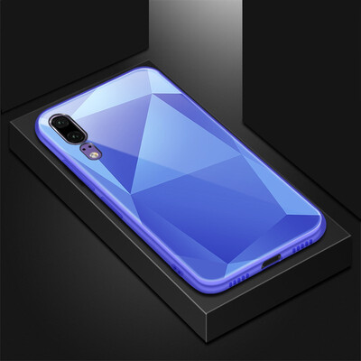 

Goowiiz Phone Case For Huawei P20P20 LiteHonor 10 Luxury Optically square glass TPUPC Full Protective cover