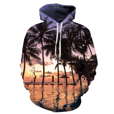 

QYDM0147Mens Hoodie 3D Printed Women Pullover Sweater