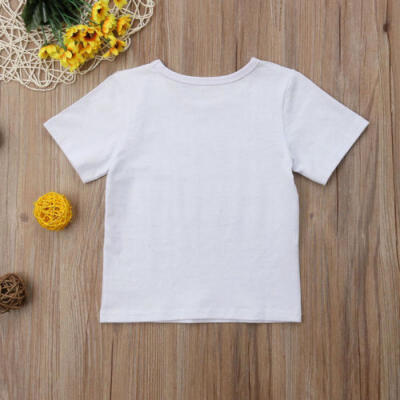 

Kids Baby Boys Girls T-shirt Summer Short Sleeve Casual Tops Children Blouse