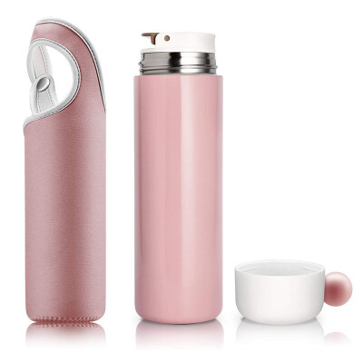 

450ML Water Thermos Bottle Termos Insulate Vacuum Stainless Steel Drink Bottle Outdoor Sports Portable Kettle Gift & Cover Lid