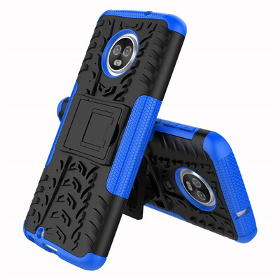 

Fivice Motorola Moto G6 2018 Case TPU anti-fall tire pattern back clip bracket phone case