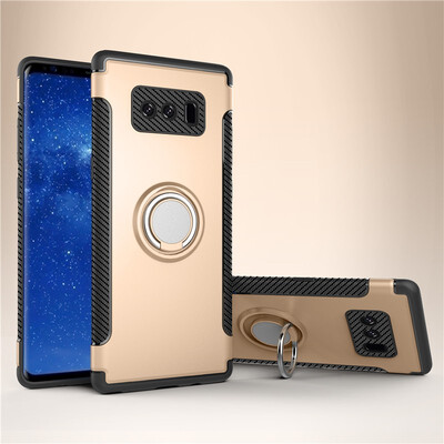 

Fivice Samsung Galaxy Note 8 case PC metal ring shell magnetic car bracket TPU phone case