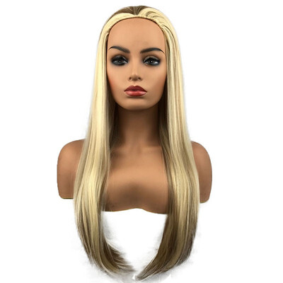 

StrongBeauty Long Straight Blonde Mixed Brown Synthetic Women Wigs