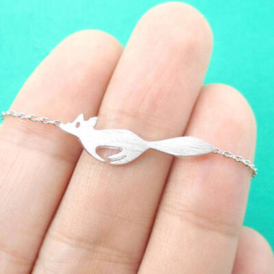 

Fashion Women GoldSilver Cute Fox Bib Statement Chain Pendant Necklace Jewelry