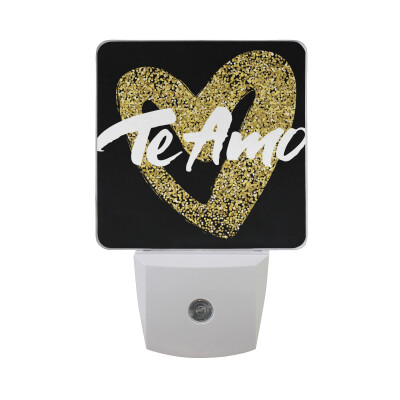 

ALAZA LED Night Light With Smart Dusk To Dawn SensorGraphnic Elements For Valentines Day Plug In Night Light