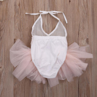 

AU Kids Baby Girl Tutu Dress Lace Tulle Romper Jumpsuit Outfits Party Clothes