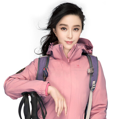 

Camel outdoor CAMEL Jackets men&women three-in-one two-piece waterproof windproof mountaineering clothing female A8W131155 coral powder S