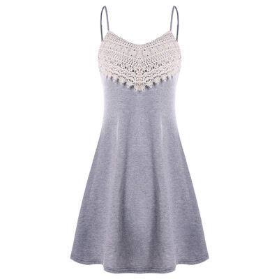 

Mini Slip Dress with Lace