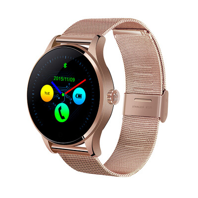 

Bozhi wheel BOZLUN smart watch HD color screen UI sports heart rate sleep monitoring Bluetooth call information remind Apple Andrews universal W32S clamshell black steel belt