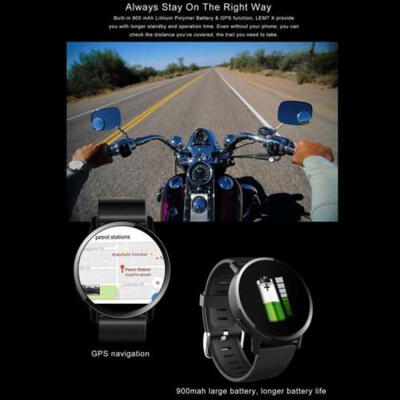 

LEMFO LEM X Smartwatch Phone 4G WiFi Android 71 Bluetooth 1G16G 8MP Camera GPS