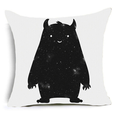 

Animal collection Gorilla tiger elephant big black bear Cushion Cover Invisible Zipper Pillow Cover Polyester Square Pillow Case