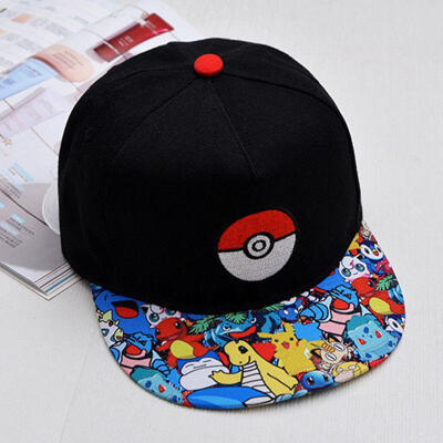 

Pokemon Go Pikachu Boy Girl Hip Hop Adjustable Unisex Baseball Snapback Hat Cap