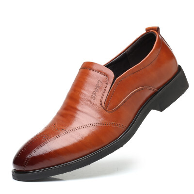 

JUQI Business Men Oxford Genuine Leather Shoes