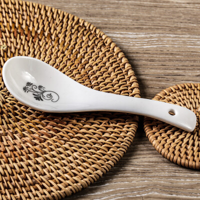 

Jingdong supermarket] rhyme Tang Nordic style ceramic spoon rice spoon 4 loaded