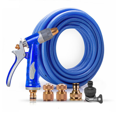 

Chuanjia car dual-use car wash water pipe set car washing machine 20 m water pipe metal water gun suit garden watering gun head red blue alternate mixing CF-9020
