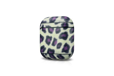 

icarer for AirPods Case Top Genuine Leather Case for Apple Airpods Luxury Leopard print Design Protective Case Cover