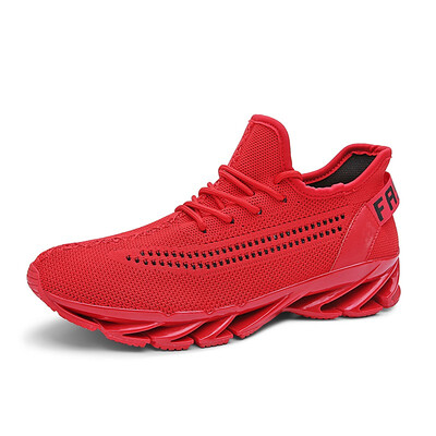 

Mens Shoes Breathable Light Shoes Fashion Casual Sports Shoes Lace Up Sneakers Shoes Red White Black Size 39-44