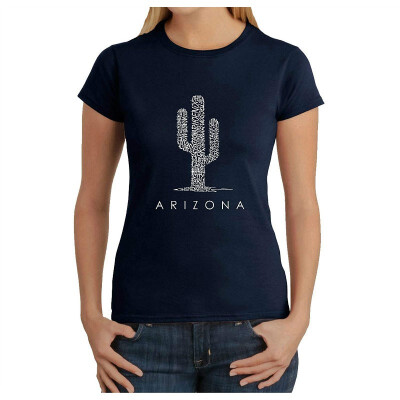 

Womens Word Art T-Shirt - Arizona Cities- LA Pop Art