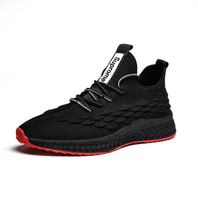 

Korean version of the trend of breathable knit casual shoes mens shoes 2018 autumn a pedal lazy shoes student sports running shoe