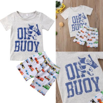 

OH BUOY Baby Boys Kids Sportswear Clothes T-shirt Tops Short Pants Outfits Set