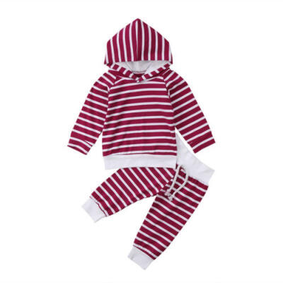 

2018 Newborn Kid Boy Girl Hoodies Tops Long Pant Baby Boy Outfit Set Clothes